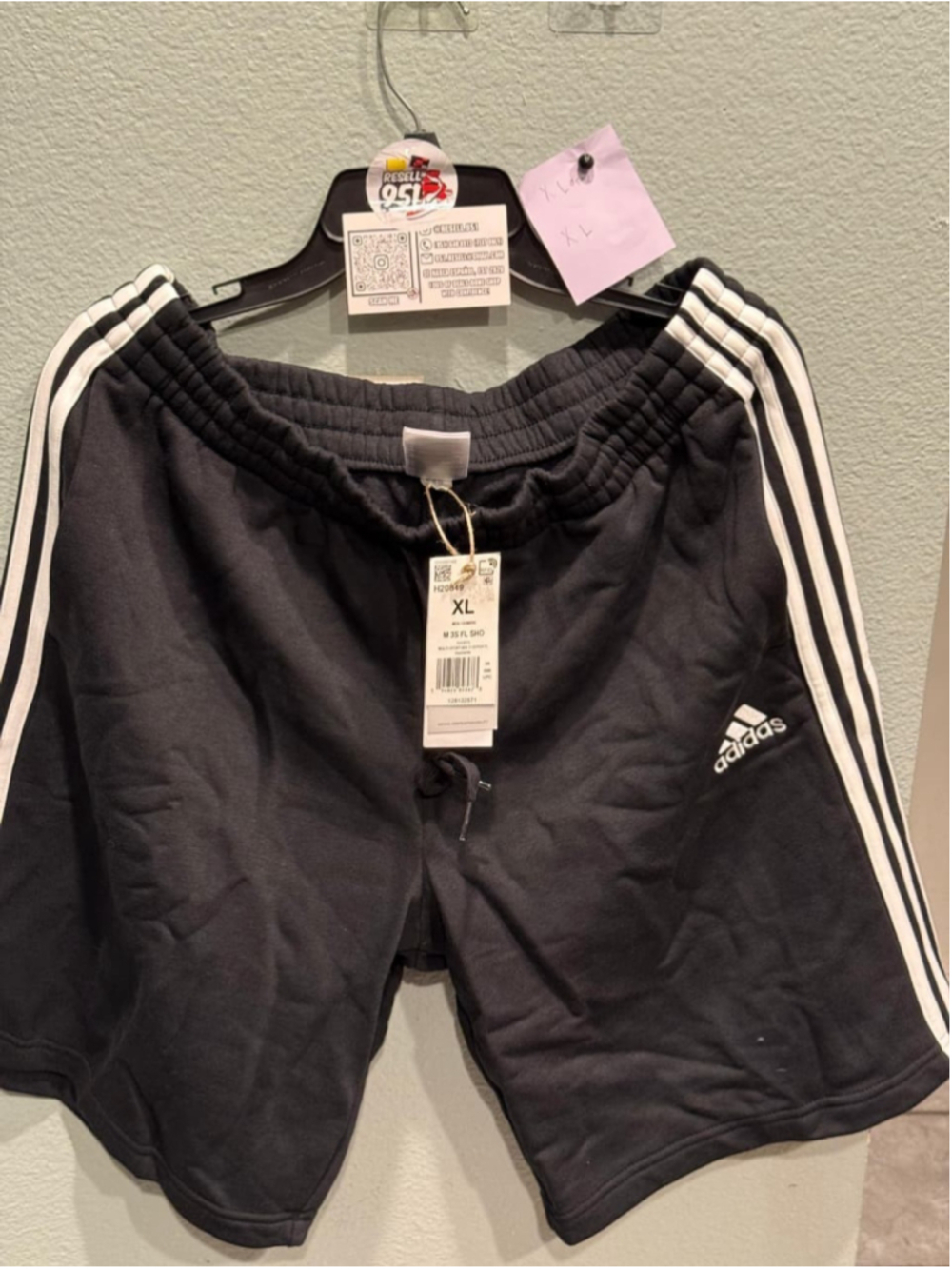 Adidas Essentials Fleece Shorts Black Size XL SKU H20849